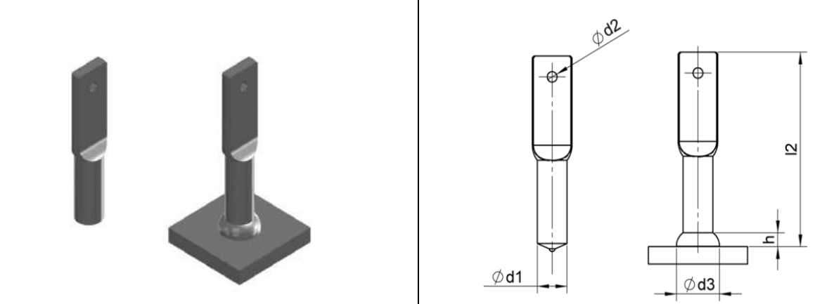 Bearfix flat stud