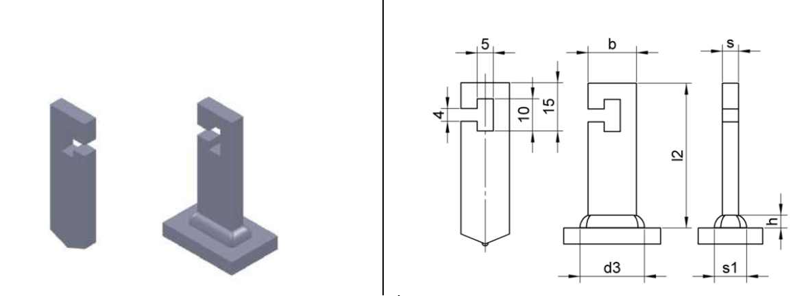 Bearfix Type C rectangular stud