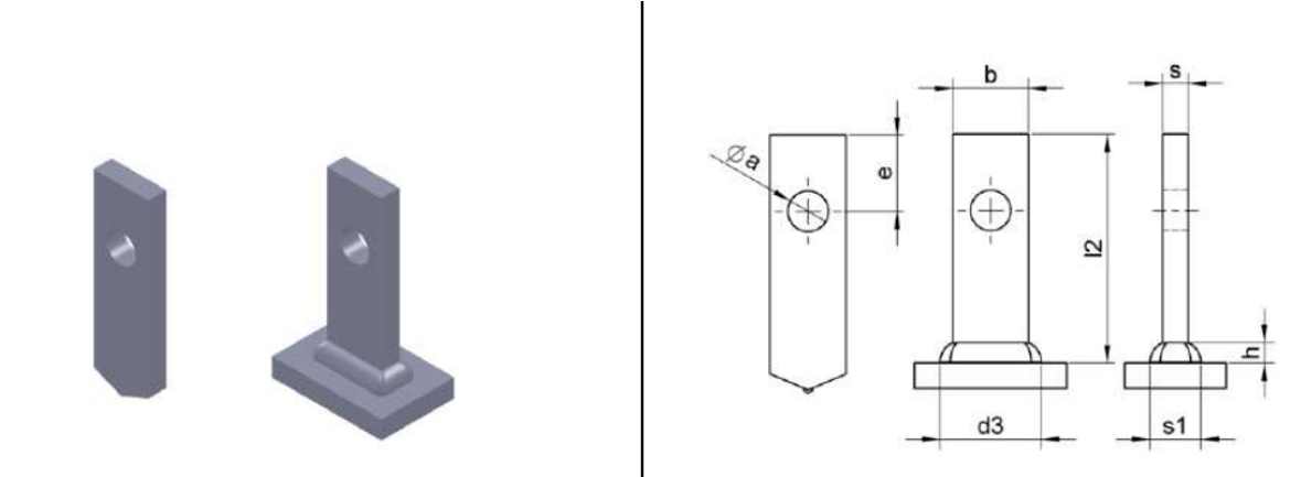 Bearfix Type B rectangular stud